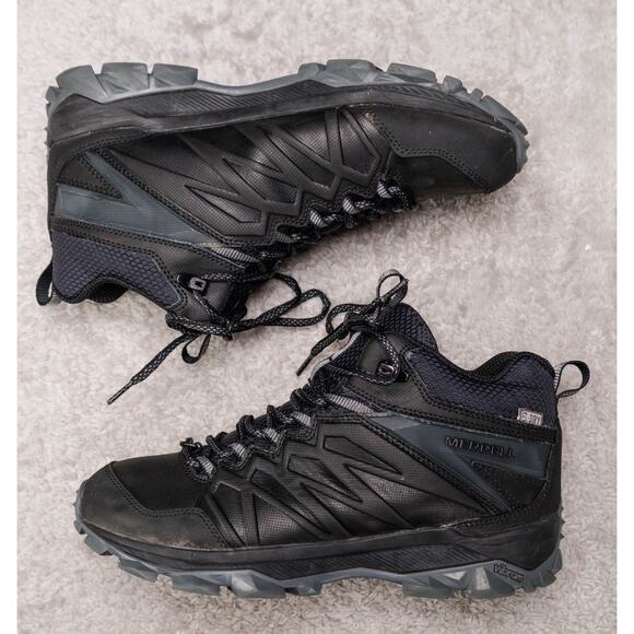 Merrell Thermo Freeze Black Waterproof Insulated Hiking Boots Mens Size 8 J42609 - Picture 3 of 16